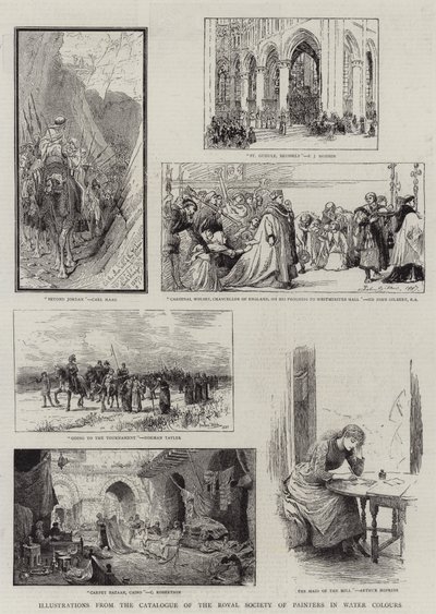Illustrationen aus dem Katalog der Royal Society of Painters in Water Colours von Carl Haag