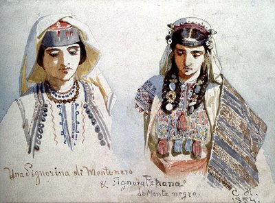 Eine junge Dame aus Montenegro und Frau Petrana aus Montenegro von Carl Haag