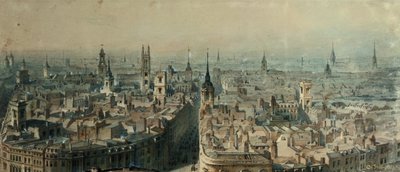 Blick auf London vom Monument nach Norden, 1848 von Carl Haag