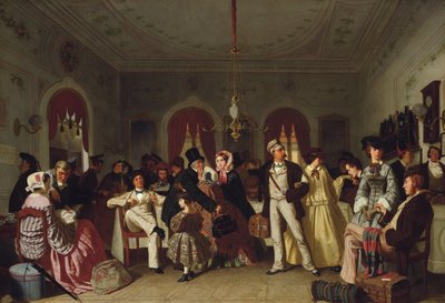 Der Warteraum erster und zweiter Klasse, ca. 1860 von Carl Hendrik d Unker