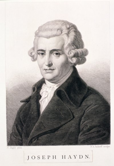 Joseph Haydn (1732-1809), graviert von F.A. Andorff von Carl Jager