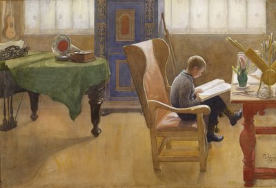 Esbjorn in der Studienecke, 1912 von Carl Larsson