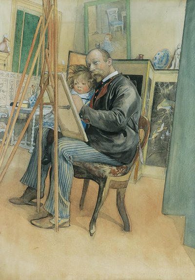 Spiegelbild mit Brita von Carl Larsson