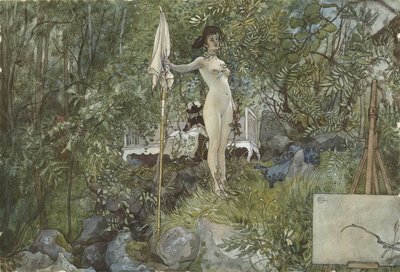 Freiluftstudio, aus der Serie Ein Zuhause, ca. 1895 von Carl Larsson