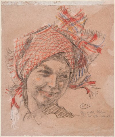 Studie eines Kopfes von Carl Larsson