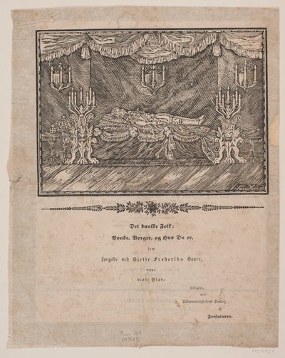 Friedrich VI. auf dem Totenbett von Carl Leonard Sandberg