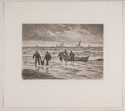 Der Fang wird an Land gebracht von Carl Locher
