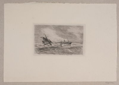 Sturm in der Nordsee. Arcturus bekommt einen Lotsen von Carl Locher