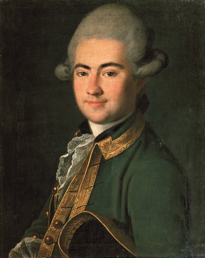 Porträt des Dramatikers Alexander Andreyevich Volkov 1736-1788, 1768 von Carl Ludwig Johann Christineck