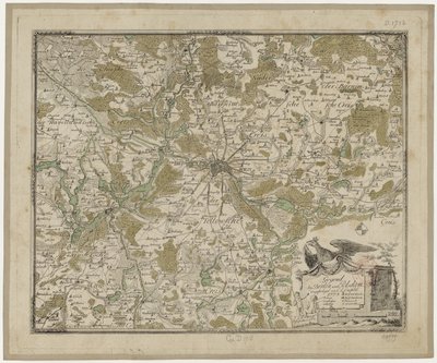 Gegend bei Berlin und Potsdam (kol.) - Oesfeld 1778 von Carl Ludwig von Oesfeld