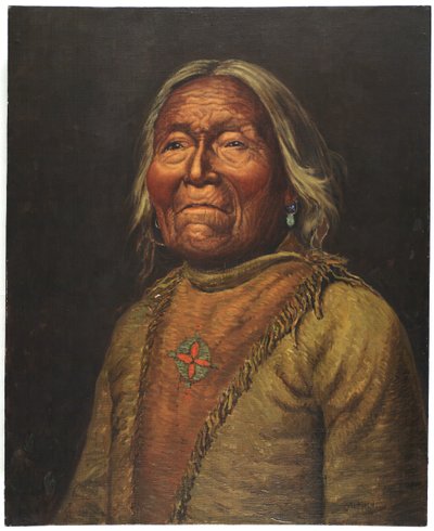 Nar-Ah-Kee Gie Etsu, alter Apache-Scout von Carl Moon