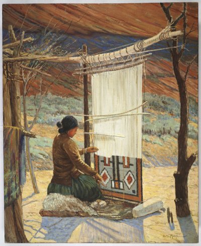 Navaho Weber, Canyon de Chelly, Navaho Reservat von Carl Moon
