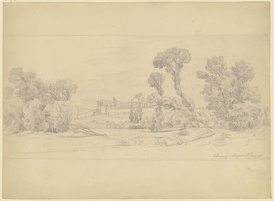 Baumstudie aus der Gegend von Villeneuve bei Avignon von Carl Morgenstern