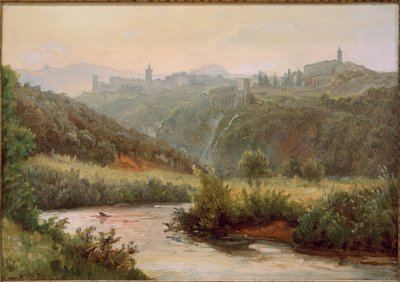 Blick auf Tivoli und die Wasserfälle von Carl Morgenstern