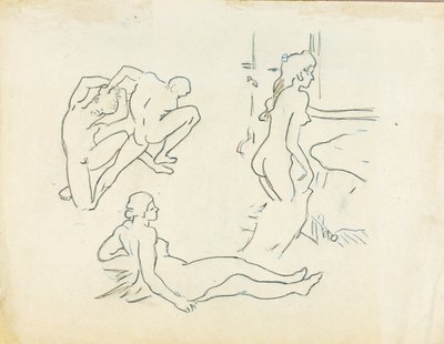 Drei Figurenstudien von Carl Newman