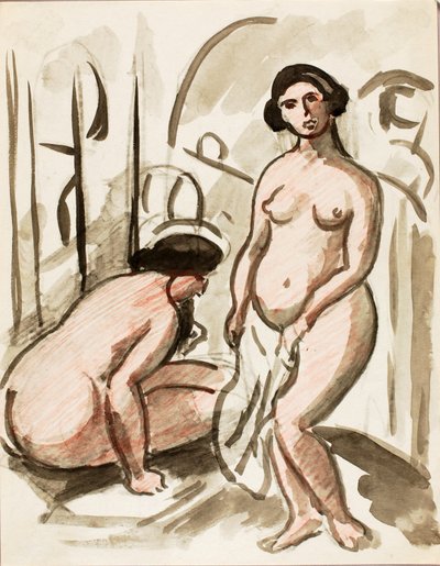 Zwei nackte Figuren von Carl Newman