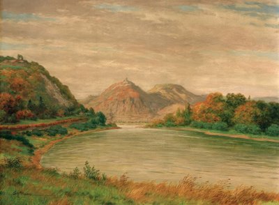Herbsttag am Rhein bei Rolandseck von Carl Nonn