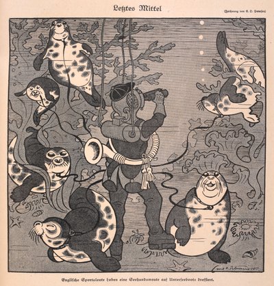 Letztes Mittel: Ein Taucher mit Robben; Unterwasserszene von Carl Olof Petersen