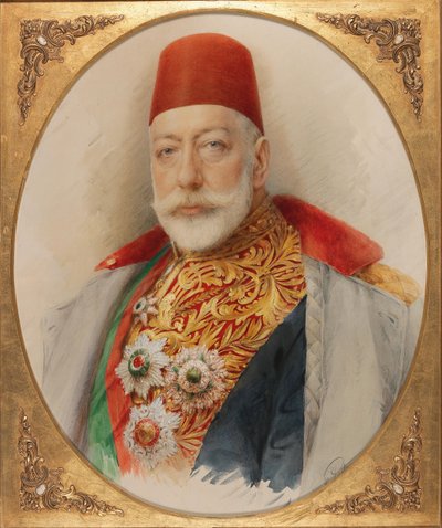Porträt von Mehmed V 1844-1918, Sultan und Kalif des Osmanischen Reiches von Carl Pietzner