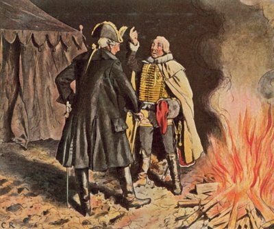 Im Lager von Bunzelwitz, September 1761 von Carl Rochling