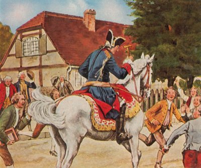 König Friedrich und die Potsdamer Schulkinder von Carl Rochling