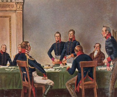 Treffen der Reorganisationskommission in Königsberg, 9. Juli 1807 von Carl Rochling