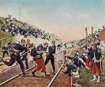 Sturm auf den Bahndamm bei Nuits durch die Badener von Carl Rochling