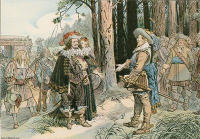 Georg Wilhelm trifft Gustav II. Adolf von Schweden in Köpenick im Jahr 1631 von Carl Rohling