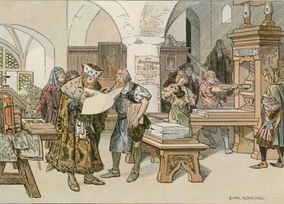 Johann Cicero besucht den ersten Buchdrucker in Stendal im Jahr 1490 von Carl Rohling