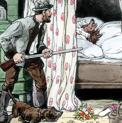 Brüder Grimm - Märchen - Rotkäppchen, um 1910 von Carl Simon