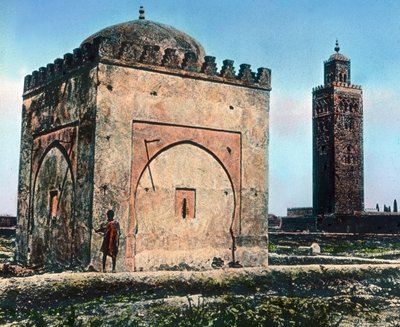 Marokko, Heiliges Grab bei einer Moschee, Bilddatum: ca. 1910 von Carl Simon