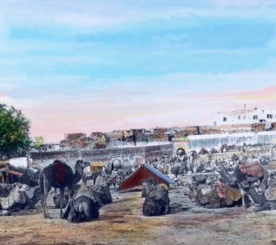 Nordmarokko, Souk in Tanger, Bilddatum: ca. 1910 von Carl Simon