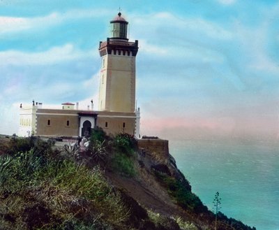 Nordmarokko, Leuchtturm am Kap Spartel, 12 km westlich von Tanger, Bilddatum: ca. 1910 von Carl Simon