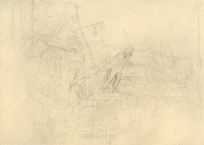 Der Zechpreller, Mitte bis Ende des 19. Jahrhunderts von Carl Spitzweg