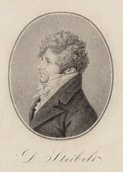 Porträt des Pianisten und Komponisten Daniel Steibelt, 1809 von Carl Traugott Riedel