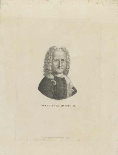 Porträt des Komponisten Benedetto Marcello 1686-1739, ca. 1795 von Carl Traugott Riedel