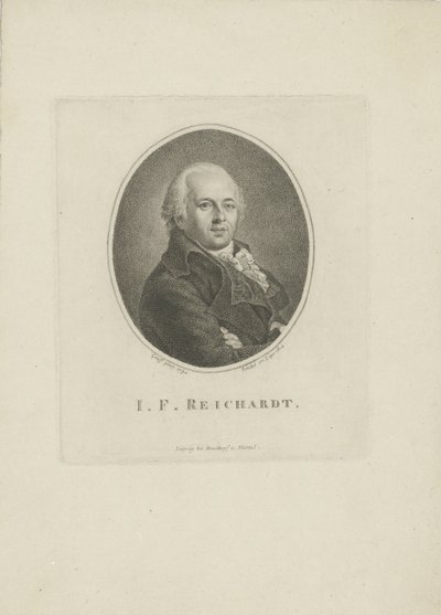 Porträt des Komponisten Johann Friedrich Reichardt 1752-1814, 1814 von Carl Traugott Riedel
