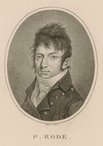 Porträt des Komponisten Pierre Jacques Joseph Rode von Carl Traugott Riedel