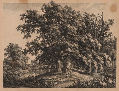 Landschaft und Brücke mit drei Figuren von Carl Wilhelm I Kolbe