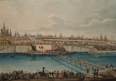 Grundsteinlegung für die Moskvoretsky-Brücke in Moskau von Carl von Hampeln