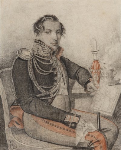 Porträt von Graf Pyotr Petrovich Konovnitsyn 1803-1830, frühe 1820er Jahre von Carl von Hampeln
