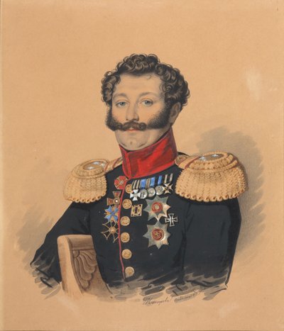Porträt von Prinz Stepan Alexandrowitsch Khilkov 1785-1854, nach 1832 von Carl von Hampeln