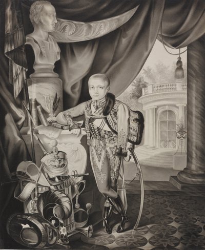 Porträt des Kronprinzen Alexander Nikolajewitsch 1818-1881, 1827 von Carl von Hampeln