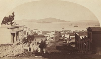 Alcatraz-Insel und San Francisco Bay, Blick nach Norden von Carleton E. Watkins