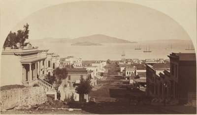 Alcatraz Island und San Francisco Bay, Blick nach Norden, 1880er Jahre von Carleton Emmons Watkins