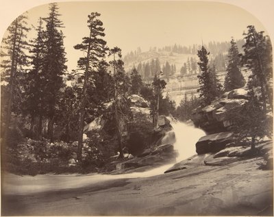 Kaskade, Nevada Fall links, Ansicht oberhalb des Vernal Fall, 1861 von Carleton Emmons Watkins