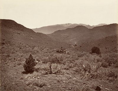 Sutro-Tunnelstraße nach Virginia City, 1875, gedruckt ca. 1876 von Carleton Emmons Watkins