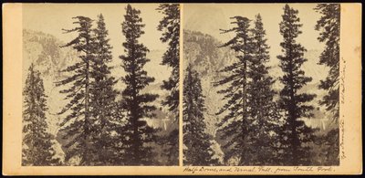 Half Dome und Vernal Fall, vom South Fork von Carleton Watkins