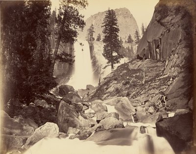 Vernal Fall 300 Fuß / Piwyac, Vernal Fall, 300 ft., Yosemite von Carleton Watkins