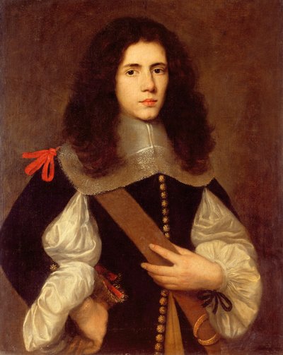 Porträt eines jungen Mannes in einem schwarzen geschlitzten Wams von Carlo Ceresa
